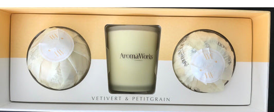 Aromaworks Vetivert and Petitgrain Gift Set