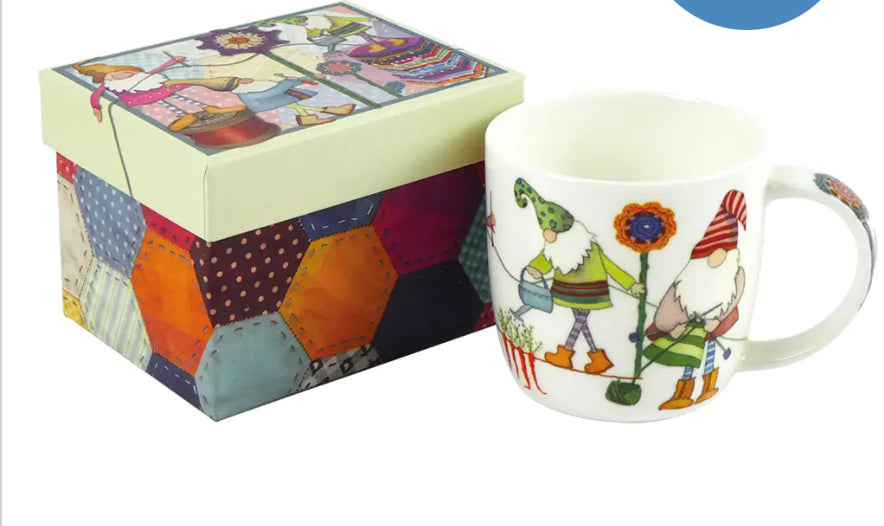 Crafting Gnomes Bone China Mug In Gift Box