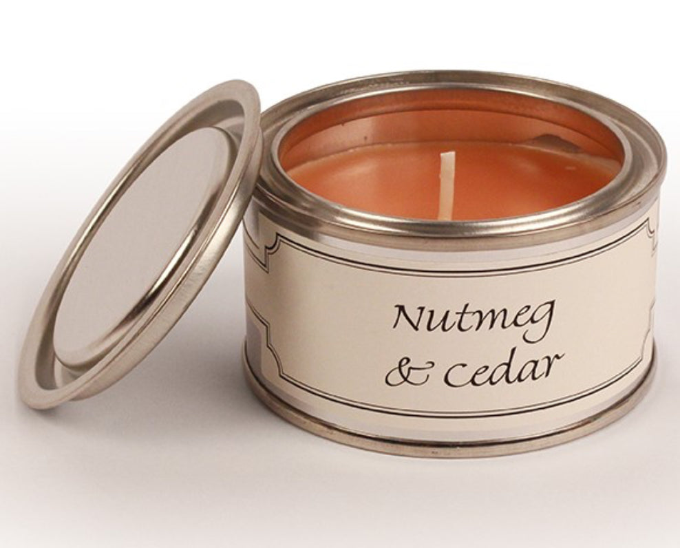 Nutmeg & Cedar Paint Pot Candle