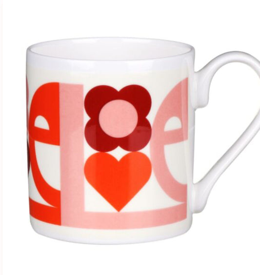 Orla Kiely Love Pink Big Mug