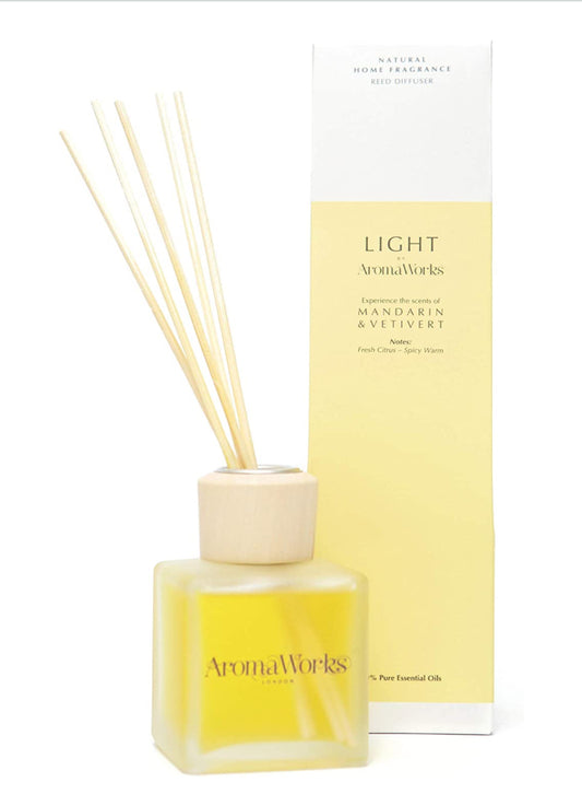 AromaWorks Light Mandarin and Vetivert Reed Diffuser 100ml