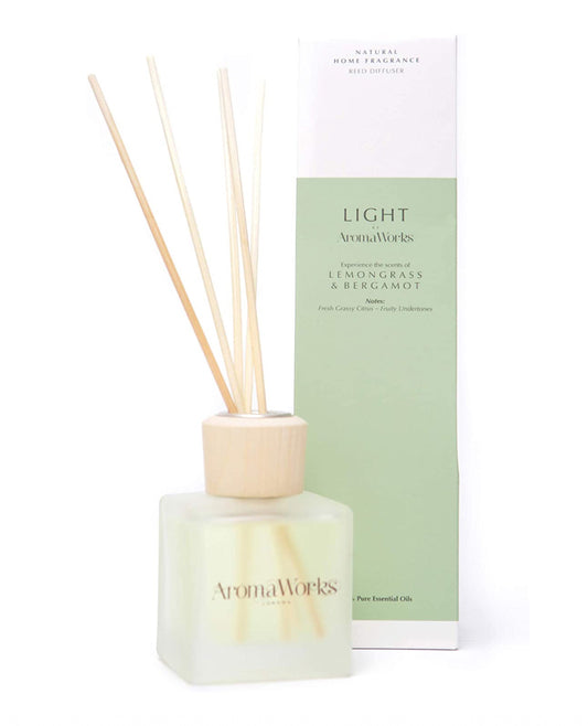 AromaWorks Light Range Reed Diffuser Lemongrass and Bergamot 100ml