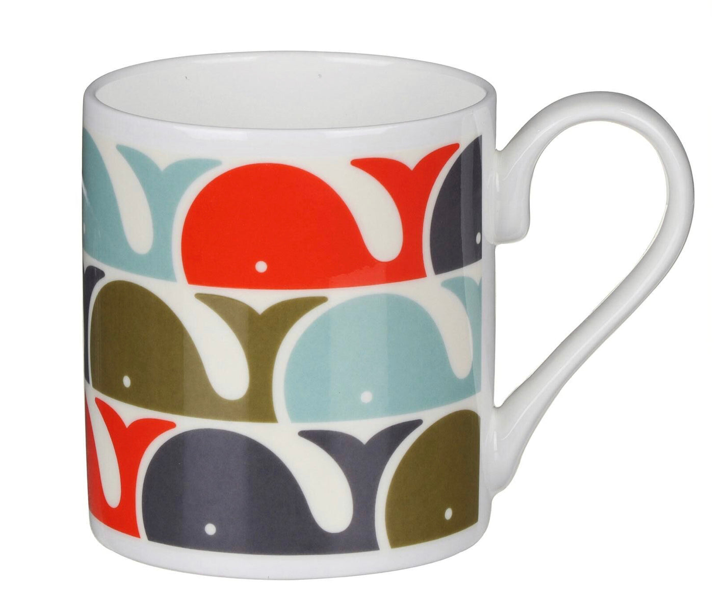 Orla Kiely Orange Whale Print Standard Mug