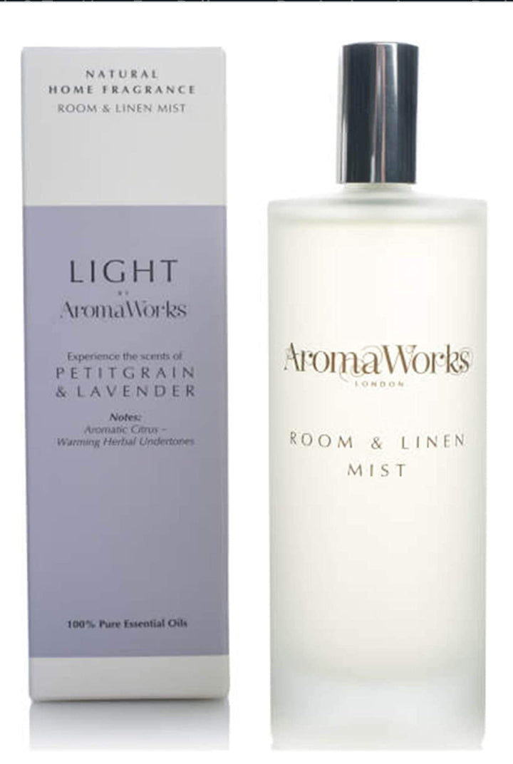 Aromaworks Light Range Room Mist Petitgrain & Lavender 100ml