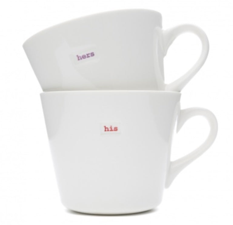 Keith Brymer Jones His & Hers Medium Bucket Mug Set or 2 x 350ml