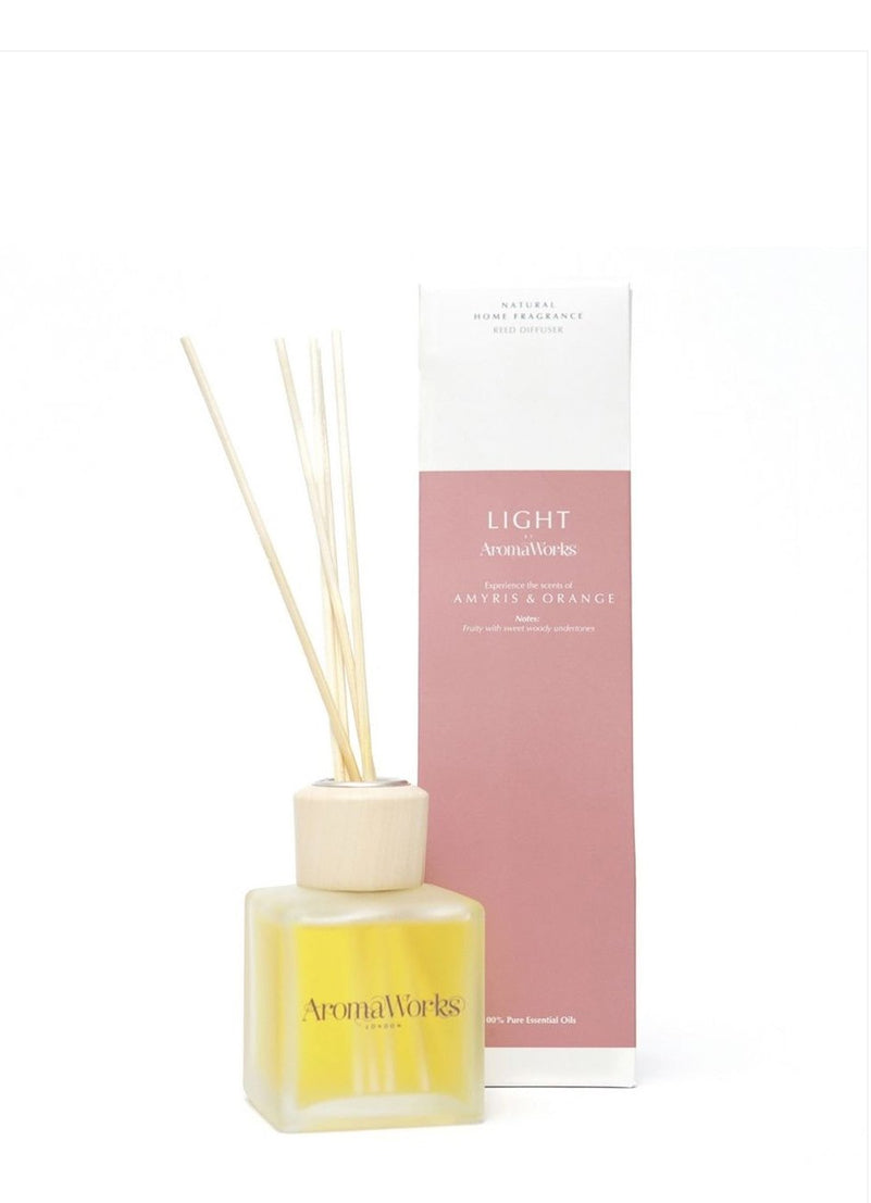 AromaWorks Light Amyris and Orange Reed Diffuser 100ml