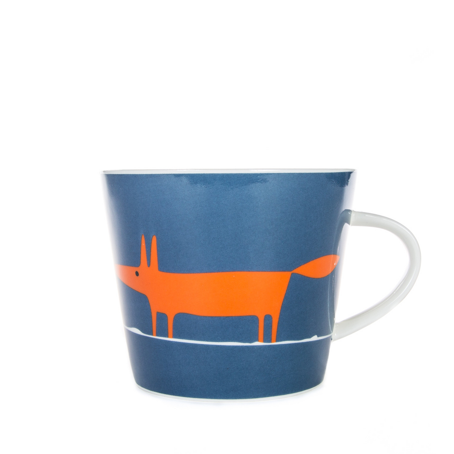 SCION LIVING – STANDARD MUG 350ML – MR FOX – DENIM & ORANGE