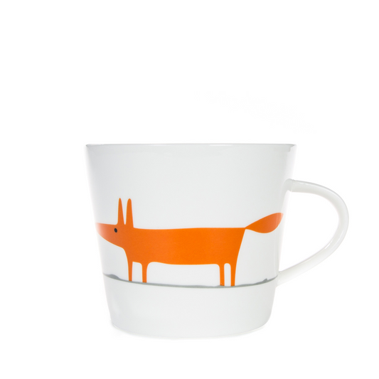 SCION LIVING – STANDARD MUG 350ML – MR FOX – CERAMIC & ORANGE