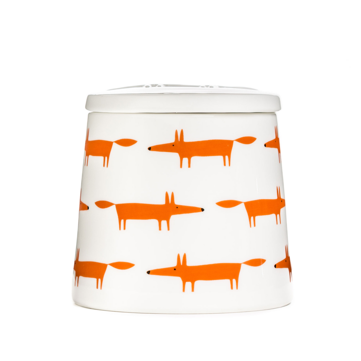 SCION LIVING – LARGE STORAGE JAR 700ML – MR FOX – CERAMIC & ORANGE MULTI