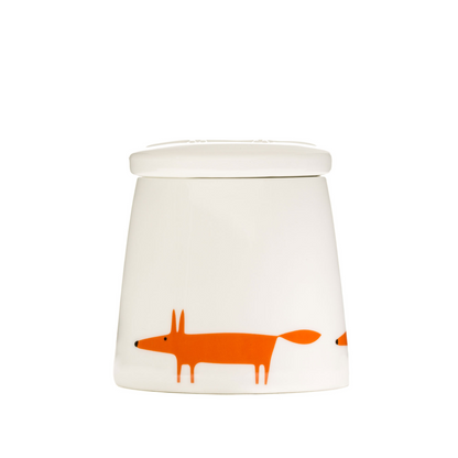 SCION LIVING – SMALL STORAGE JAR 250ML – MR FOX – CERAMIC & ORANGE